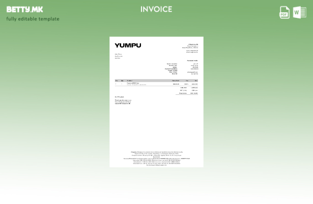 Модерен стил Швајцарија Yumpu шаблон фактура